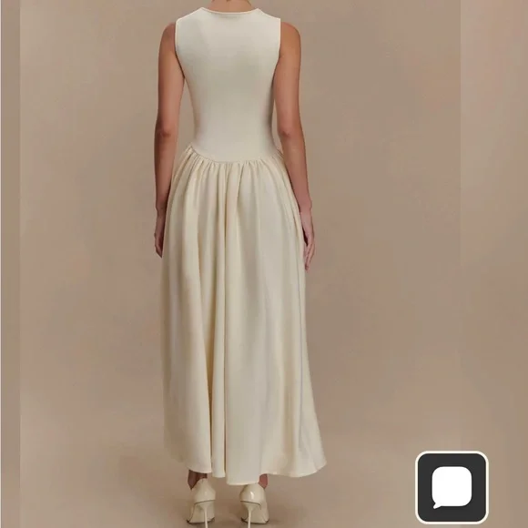 NWT Meshki Sharon Scuba Dress S Ivory - Picture 4 of 4